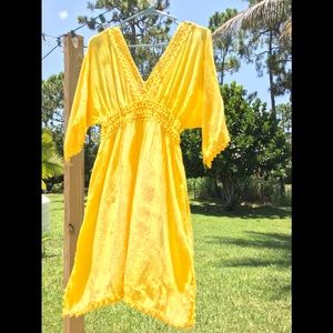 Yellow beach cover up